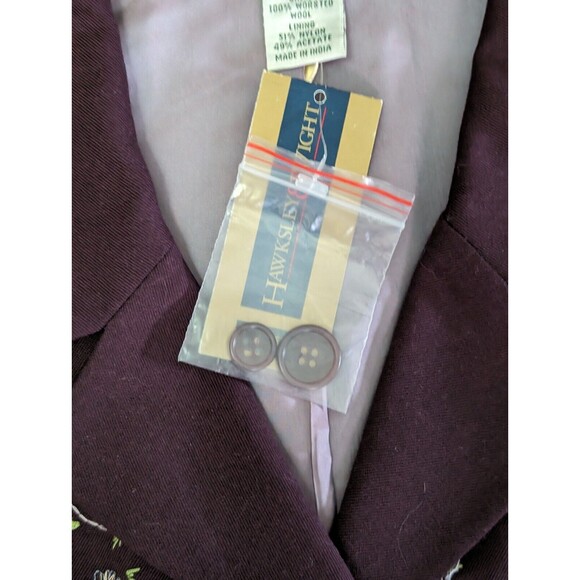 HW Design Blazer Jacket Floral Paisley Print Button Front Career Womens Size 14 - Picture 12 of 13